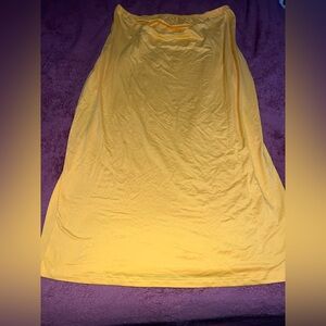 Yellow Strapless  Dress